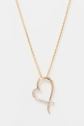 Ketting Tender Heart Geelgoud en Diamanten