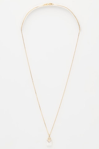 Hanger Cadenacre  Geelgoud, Diamanten en Parelmoer