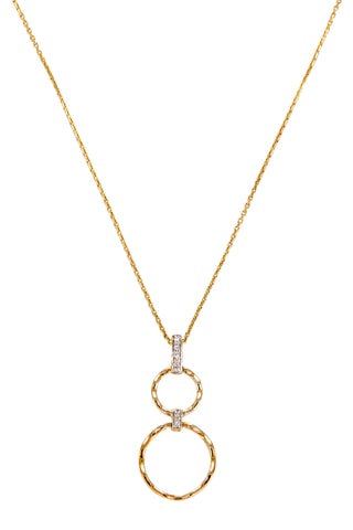 Hanger Gold Circles - Geelgoud en Diamanten
