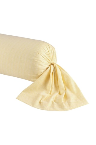 Fronha de travesseiro em cetim de algodão 80 fios/cm² Rayures - Amarelo