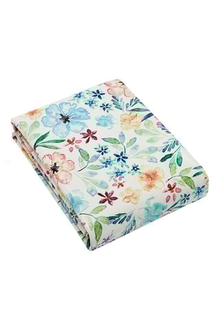 Toalha de mesa Rêverie florale - Branco e azul