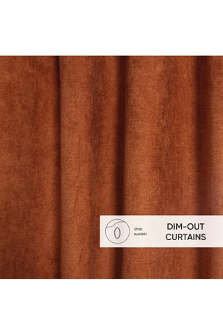 Cortinas com efeito escurecimento Casablanca - Terracota - 140 x 350 cm