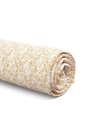 Lençol-capa em cetim de algodão 200 fios/cm² Birds - Amarelo e branco