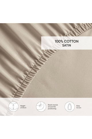 Lençol-capa em cetim de algodão 80 fios/cm² - Toupeira