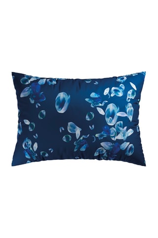 2 fronhas em cetim de algodão 200 fios/cm² Aurore - Azul-escuro e azul-marinho