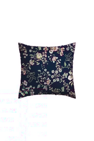 2 fronhas em cetim de algodão 80 fios/cm² Jardin Secret - Azul-escuro