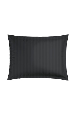 2 fronhas em cetim de algodão 80 fios/cm² Dobby - Cinzento-escuro