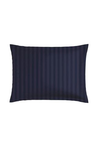 2 fronhas em cetim de algodão 80 fios/cm² Douceur caramel - Azul-escuro