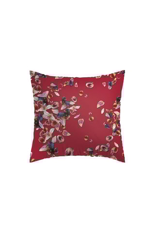 Fronha em cetim de algodão 200 fios/cm² Aurore - Vermelho e rosa