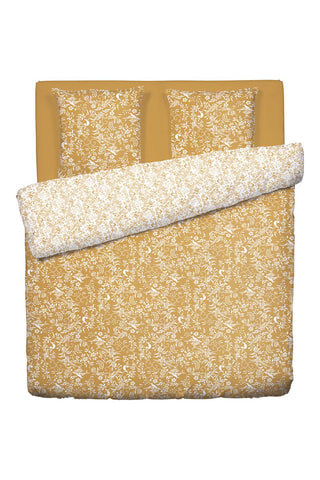 Conjunto de edredão em cetim de algodão 80 fios/cm² Birds - Amarelo