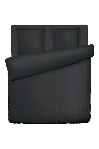Conjunto de edredão em cetim de algodão 80 fios/cm² Dobby - Preto