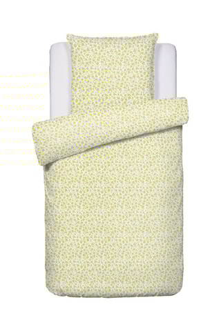 Conjunto de edredão em cetim de algodão 200 fios/cm² Eglantine - Amarelo