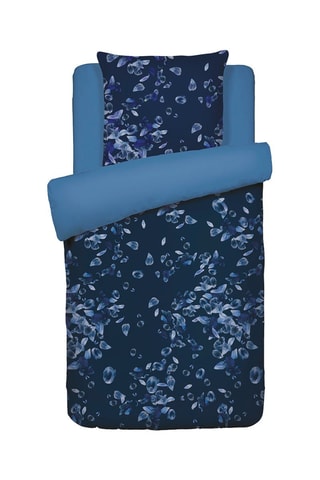 Conjunto de edredão em cetim de algodão 200 fios/cm² Aurore - Azul