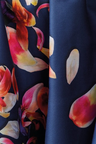 Conjunto de edredão em cetim de algodão 200 fios/cm² Aurore - Rosa e azul-marinho