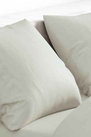 Conjunto de edredão em cetim de algodão 80 fios/cm² Liso - Verde-tomilho