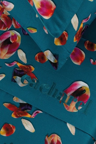 Conjunto de lençóis em cetim de algodão 80 fios/cm² Aurore - Azul,