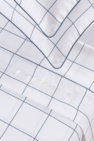 Conjunto de lençóis em cetim de algodão 80 fios/cm² Caren - Branco