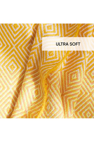 Manta tecida Florence - Amarelo - 130 x 180 cm