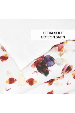 Edredão em cetim de algodão Aurore - Branco