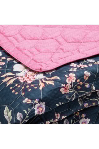 Cobertor XL Jardin Secret - Azul-escuro