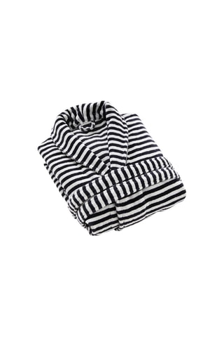 Roupão com capuz Hawai Azul escuro e branco