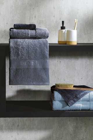 2 toalhas de mãos e 2 lençóis de duche - Azul-marinho