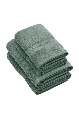2 toalhas de mãos e 2 lençóis de duche - Verde-garrafa