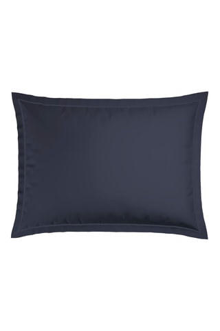 2 fronhas em cetim de algodão 80 fios/cm² - Azul