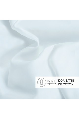 2 fronhas de travesseiro em cetim de algodão 160 fios/cm² Baratta - Azul