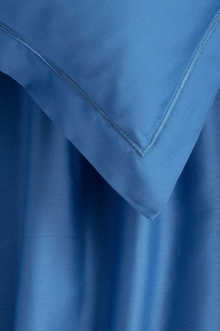 2 fronhas em cetim de algodão 80 fios/cm² - Azul