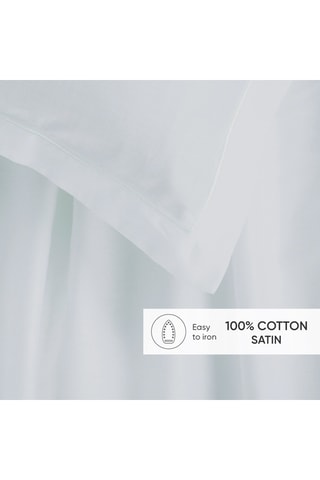 2 fronhas em cetim de algodão 80 fios/cm² - Verde-pálido