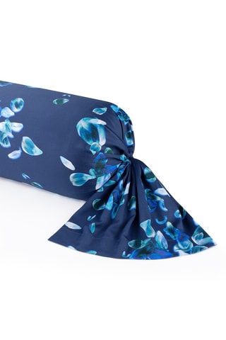 Fronha de travesseiro em cetim de algodão 80 fios/cm² Aurore -  Azul