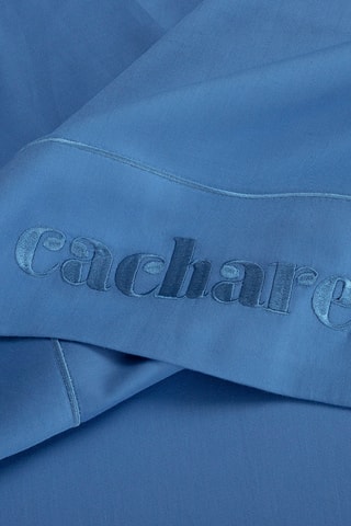 Lençol liso em cetim de algodão 80 fios/cm² - Azul