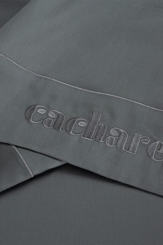 Lençol liso em cetim de algodão 80 fios/cm² - Cinzento