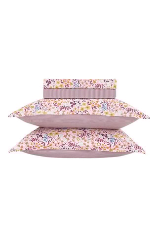 Conjunto de lençóis em cetim de algodão 80 fios/cm² Fleurs des champs -   Bordô