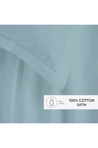 Conjunto de lençóis em cetim de algodão 80 fios/cm² - Azul