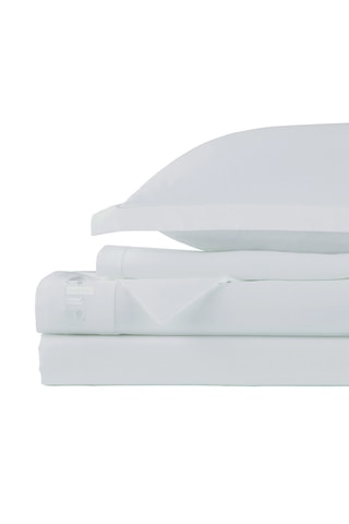 Conjunto de lençóis em cetim de algodão 80 fios/cm² - Verde-claro