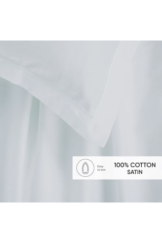 Conjunto de lençóis em cetim de algodão 80 fios/cm² - Verde-claro