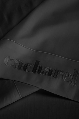 Conjunto de lençóis em cetim de algodão 80 fios/cm² - Preto