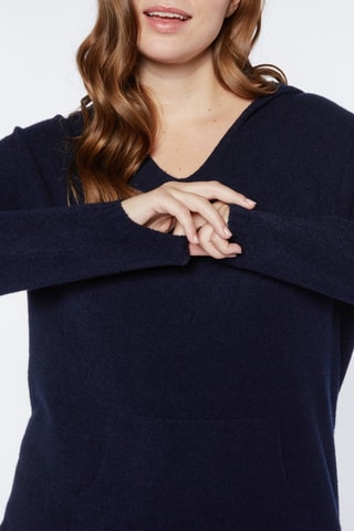 Pull à capuche - Bleu marine