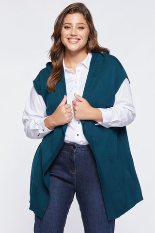 Gilet long sans manches - Bleu