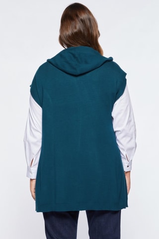 Gilet long sans manches - Bleu