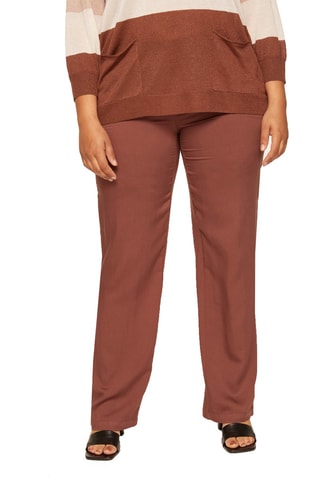 Pantalon droit Marron