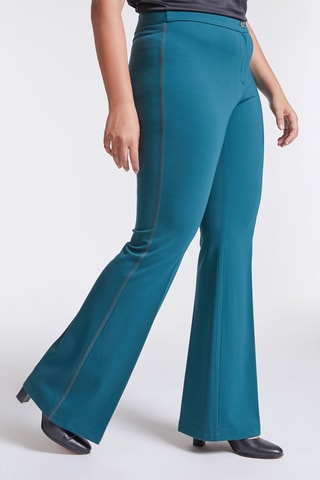 Pantalon flare - Bleu canard