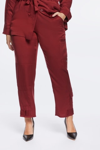 Pantalon cargo - Rouge