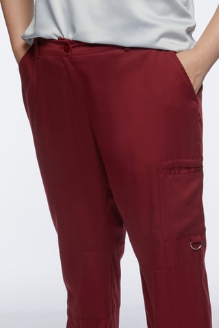 Pantalon cargo - Rouge