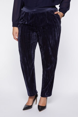 Pantalon droit en velours - Bleu