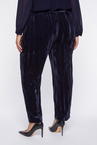 Pantalon droit en velours - Bleu