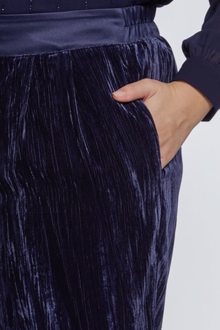 Pantalon droit en velours - Bleu
