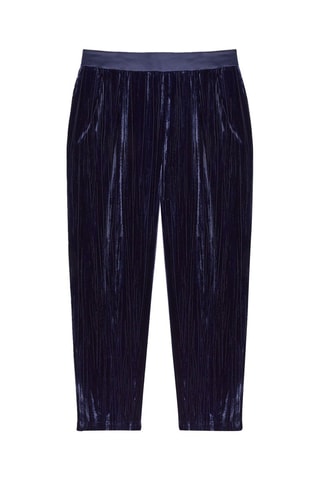 Pantalon droit en velours - Bleu